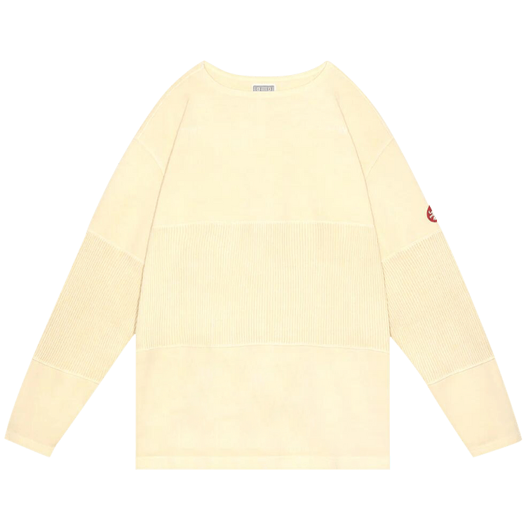 Cav Empt Wide Rib Cut Double Knit Boat Neck "Yellow"