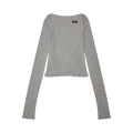 Miu Miu Ribbed Jersey Top "Grey"
