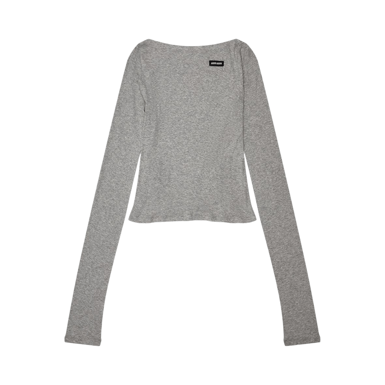 Miu Miu Ribbed Jersey Top "Grey"