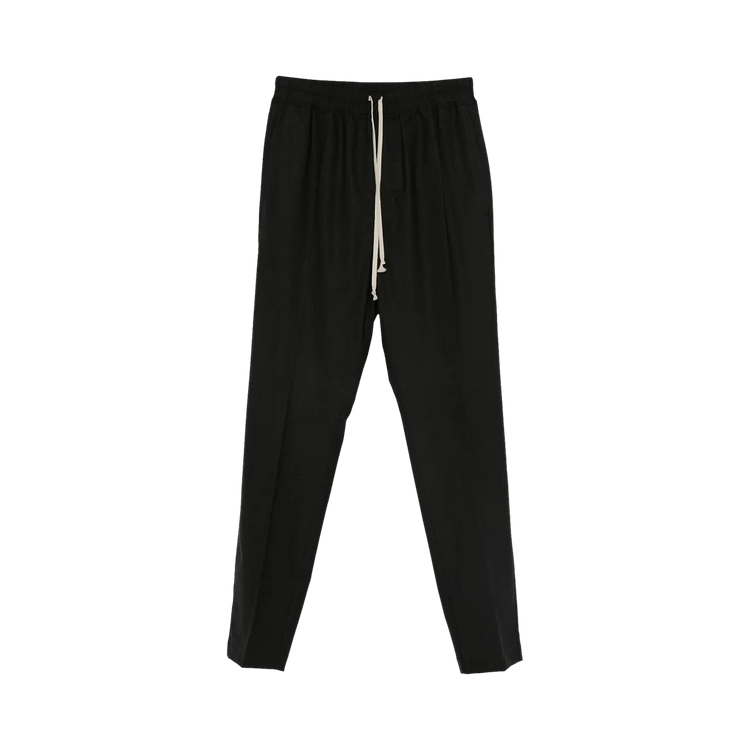 Rick Owens Wool Drawstring Slim Long Pants "Black"