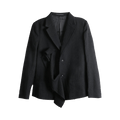 Y's O-Left Front Drape Jacket 'Black'