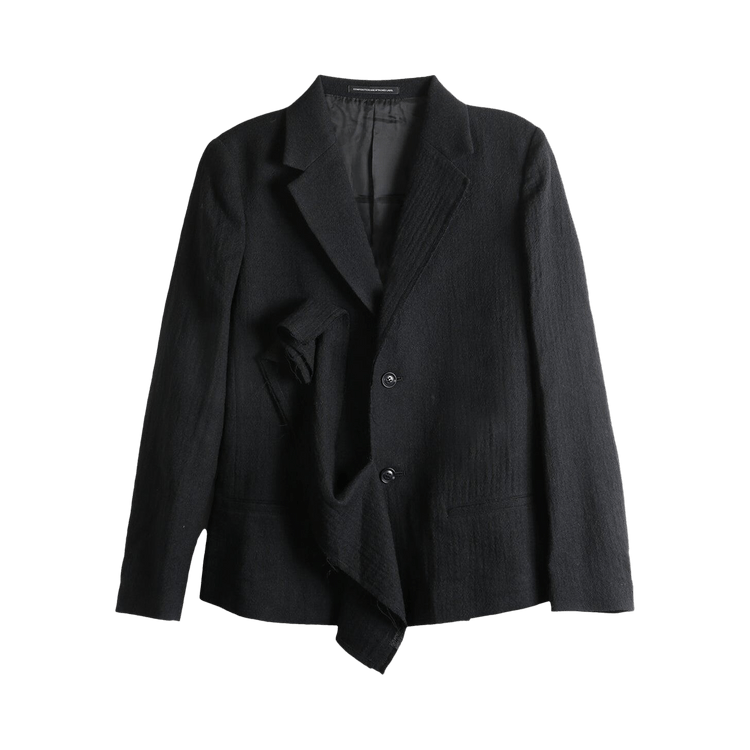 Y's O-Left Front Drape Jacket 'Black'