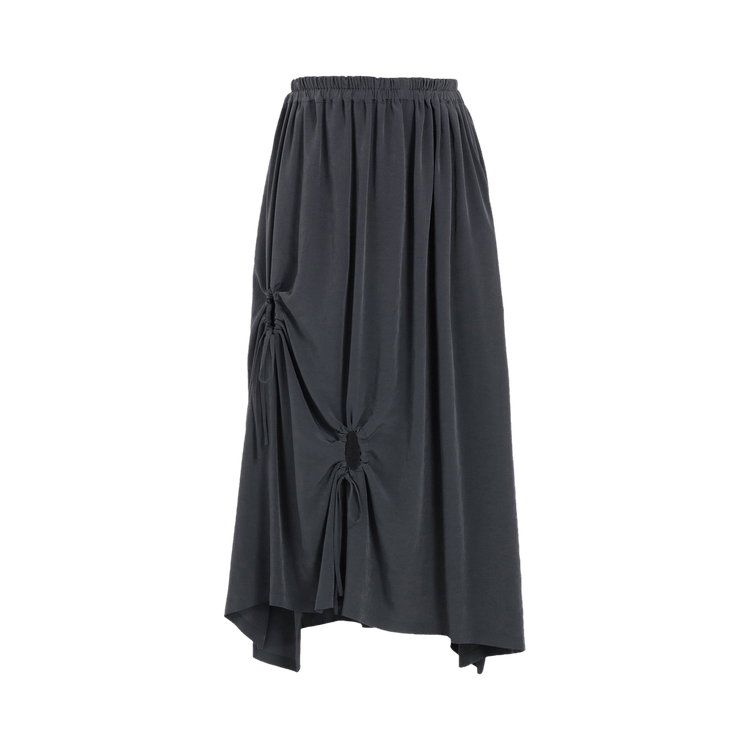 Y's Y-Circle Gathered Skirt 'Blue Grey'