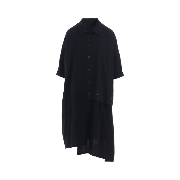 Y's S-Asymmetry Half Sleeve D Shirt 'Black'