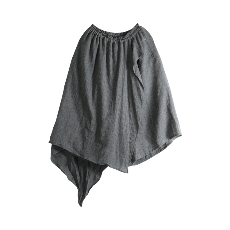 Y's Y-Pants With Scarf Fabric Skirt 'Grey'