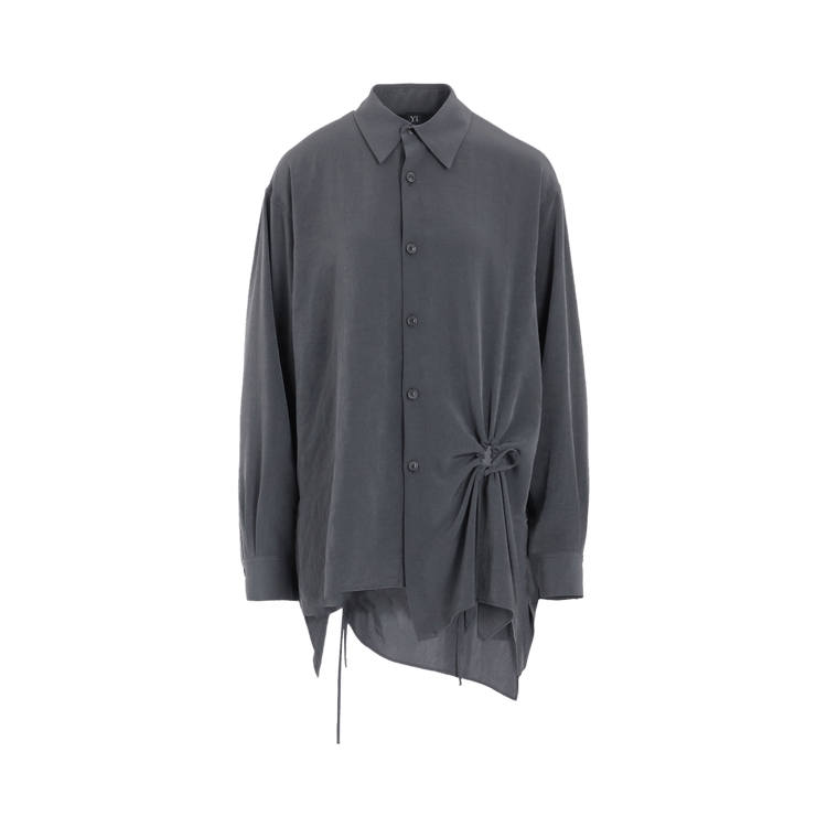 Y's Y-Circle Gathered BL Shirt 'Blue Grey'