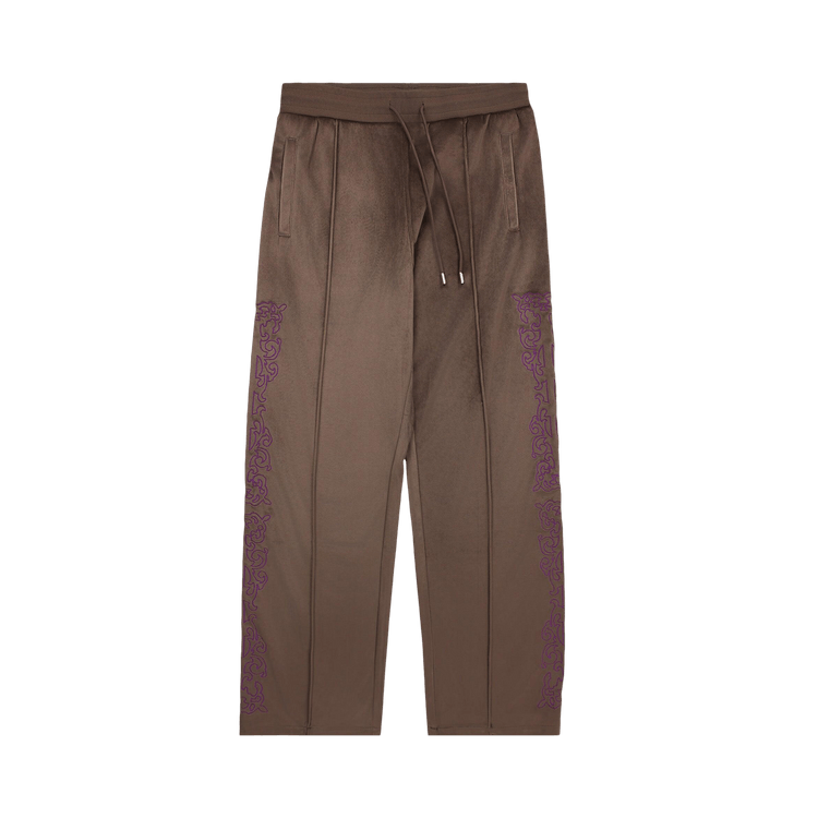 Pleasures Unquote Velour Track Pants "Olive"