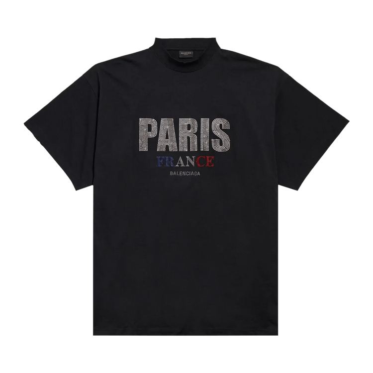Balenciaga Paris Strass T-Shirt "Black"