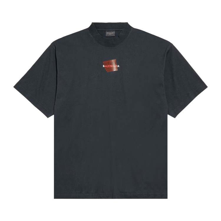 Balenciaga Taped Balenciaga Back T-Shirt "Faded Black/White/Red"
