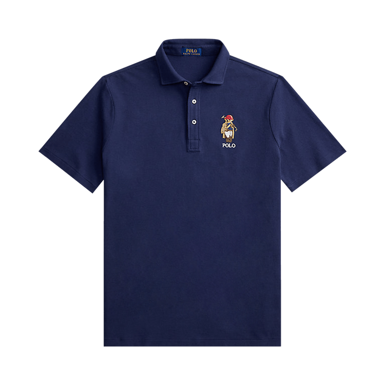 Polo Ralph Lauren Short-Sleeve Basic Mesh Novelty Bear Polo "Newport Navy/Heritage Bear"