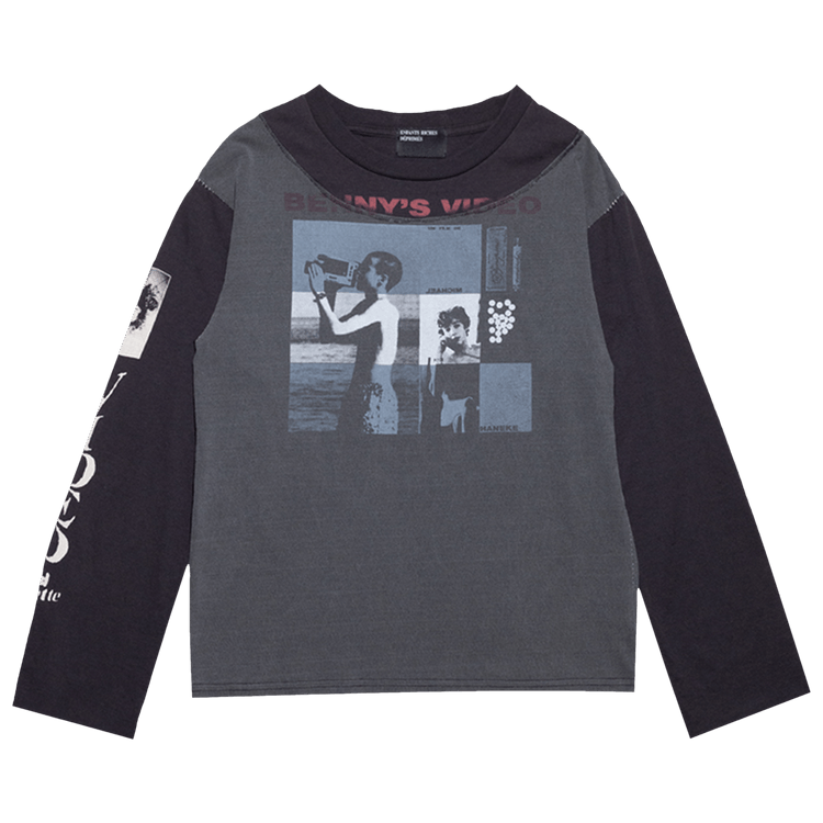Enfants Riches Déprimés Benny's Video Assemblage Long-Sleeve T-Shirt 'Faded Black'