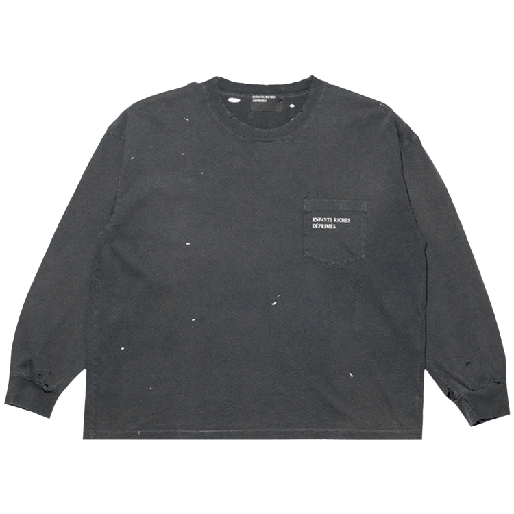 Enfants Riches Déprimés Classic Logo Long-Sleeve T-Shirt "Light Washed Black"