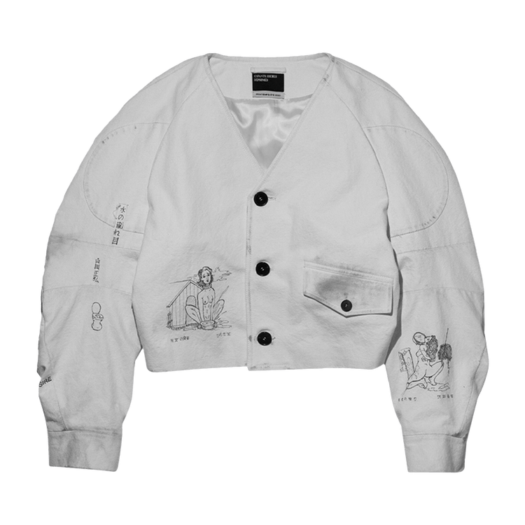 Enfants Riches Déprimés Canvas French Harness Jacket "Dirty White"
