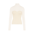 Jean Paul Gaultier Stretch Merino Wool Sweater "White/Ecru"