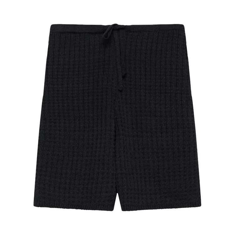 The Elder Statesman Nora Lite Check Ball Short "Black"