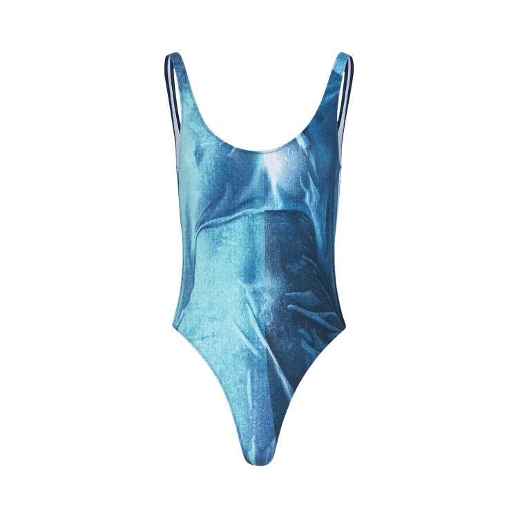 Jean Paul Gaultier Water Print Swimsuit "Indigo/Vintage Blue"