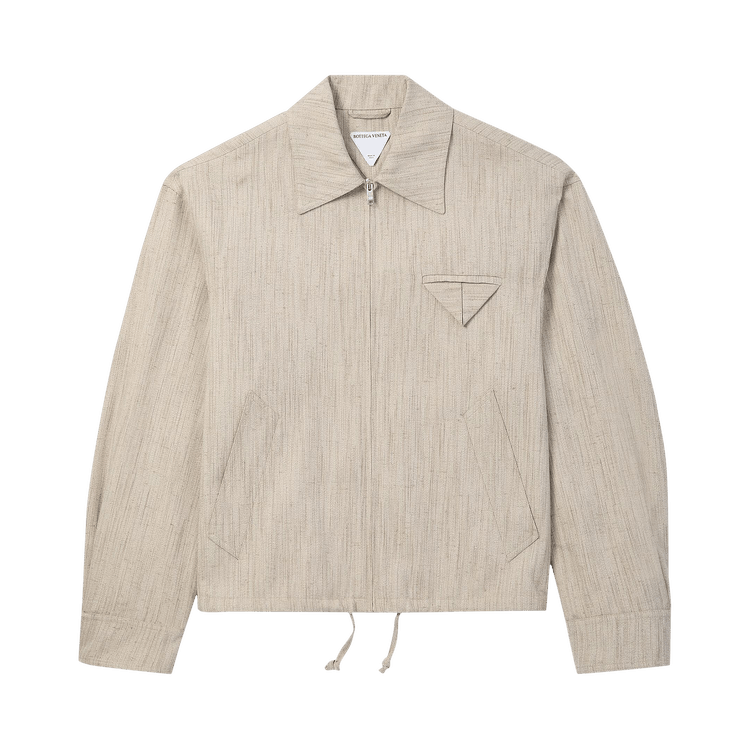 Bottega Veneta Viscose Silk Kimono Blouson "Grey Putty"