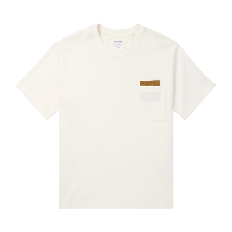 Bottega Veneta Short-Sleeve Crewneck T-Shirt "Chalk"