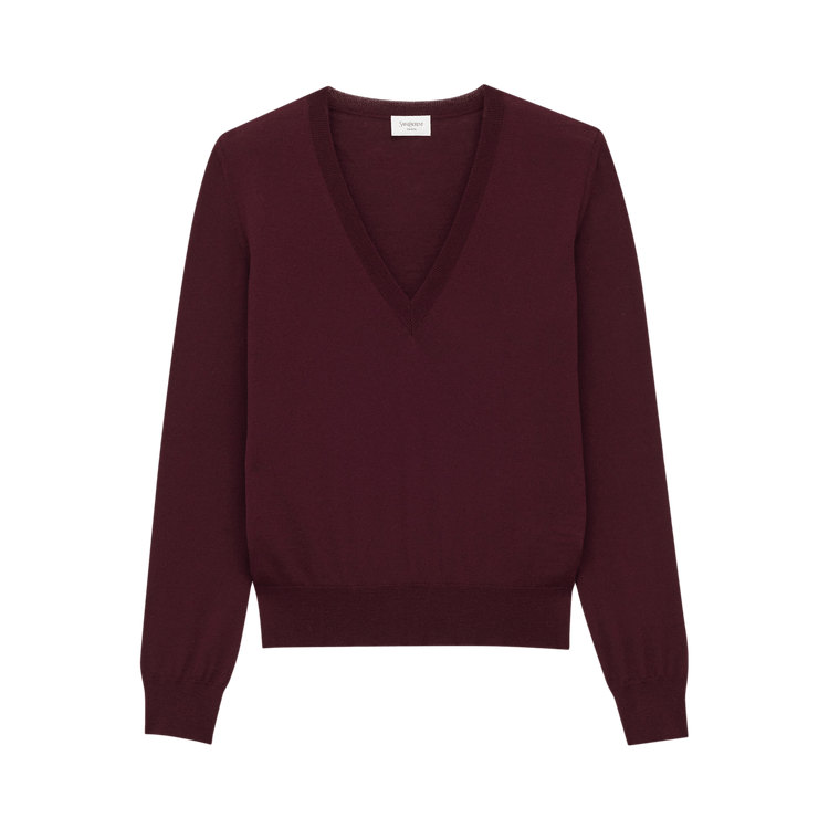 Saint Laurent Wool Sweater "Bordeaux"