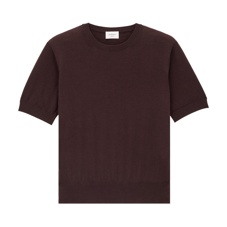 Saint Laurent Short-Sleeve Top "Marron"