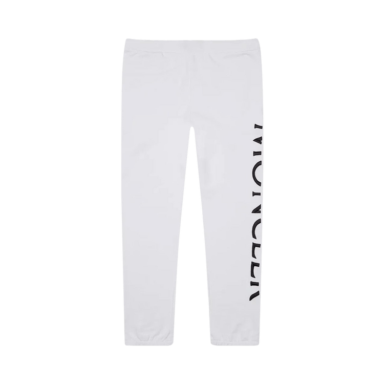 Moncler Split Embroidered Logo Sweatpants "White"