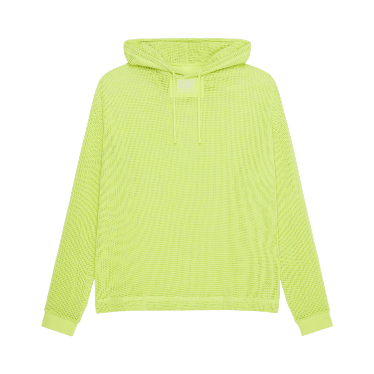 Givenchy Hooded Mesh Long-Sleeve T-Shirt "Fluo Yellow"