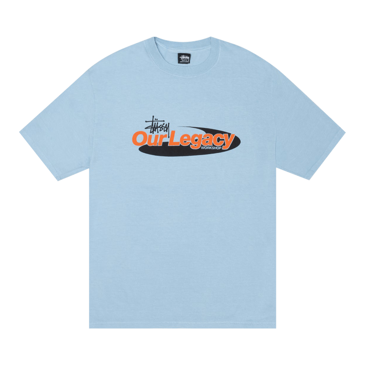 Stussy x Our Legacy Work Shop Swirl Tee Pigment Dyed "Baby Blue"