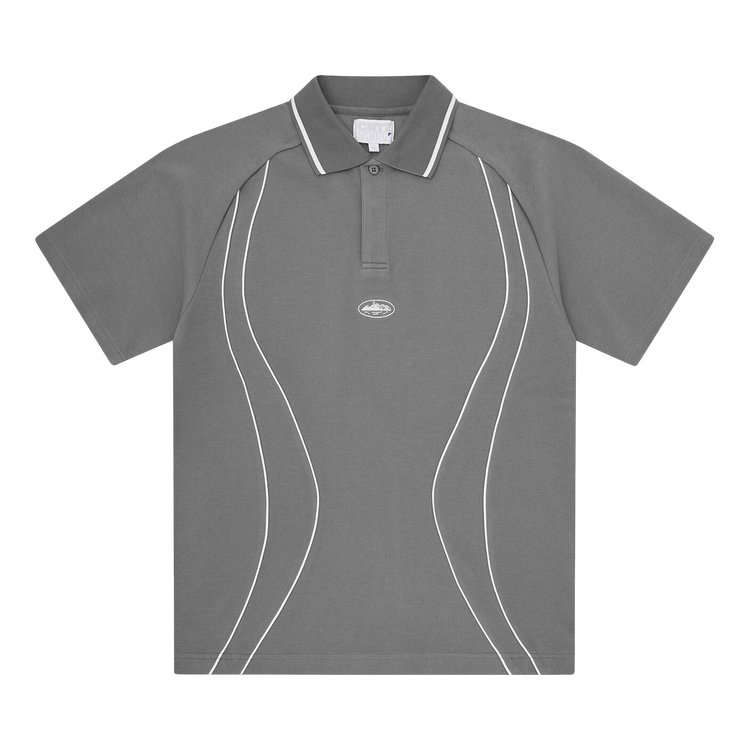 Corteiz Island Pique Polo Shirt "Grey"