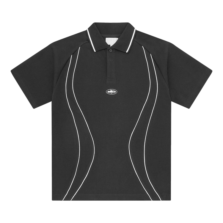 Corteiz Island Pique Polo Shirt "Black"