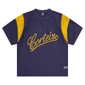 Corteiz Open Mesh Panel Jersey "Navy/Yellow"