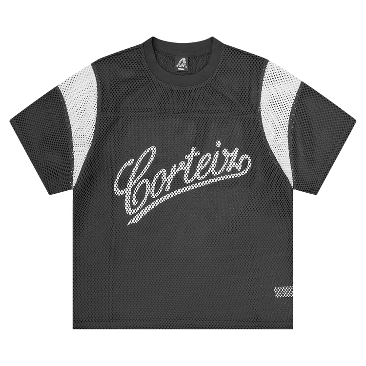 Corteiz Open Mesh Panel Jersey "Black/White"