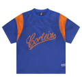 Corteiz Open Mesh Panel Jersey "Blue/Orange"