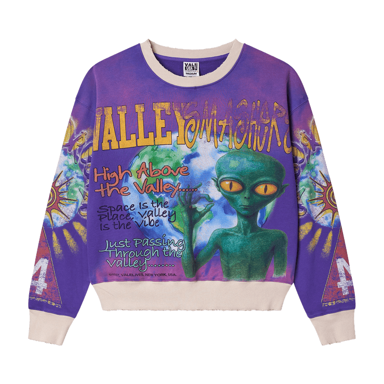 Vale Forever Space Alien Crewneck "Purple"
