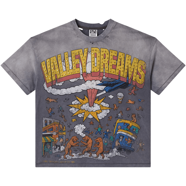 Vale Forever Faded Chaos Bling Tee "Gray"