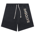 Satoshi Nakamoto Studded Logo Shorts "Black"