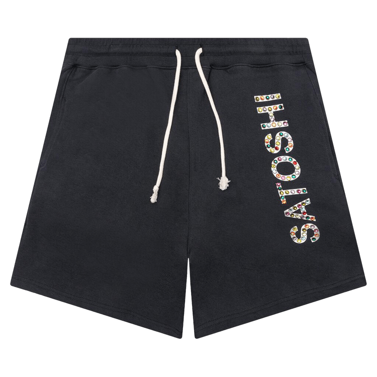 Satoshi Nakamoto Studded Logo Shorts "Black"