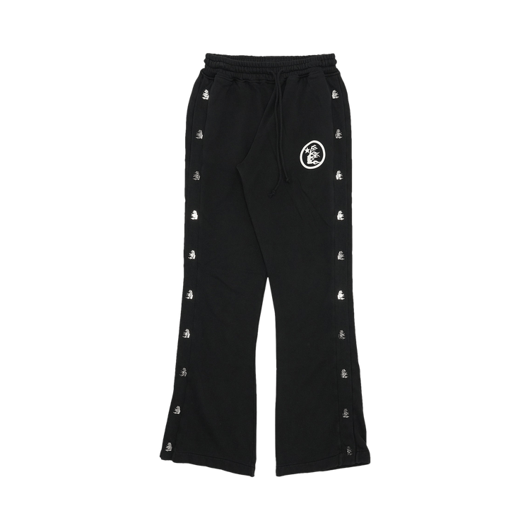 Hellstar Mirror Face Snap Sweatpants "Black"