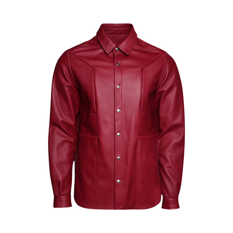Rick Owens Fogpocket Leather Jacket "Fuschia"