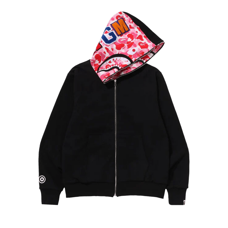 BAPE ABC Reversible Shark Full Zip Hoodie "Pink"
