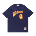 BAPE x Mitchell & Ness Warriors Tee "Navy"