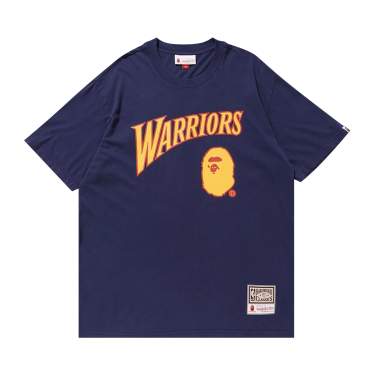 BAPE x Mitchell & Ness Warriors Tee "Navy"