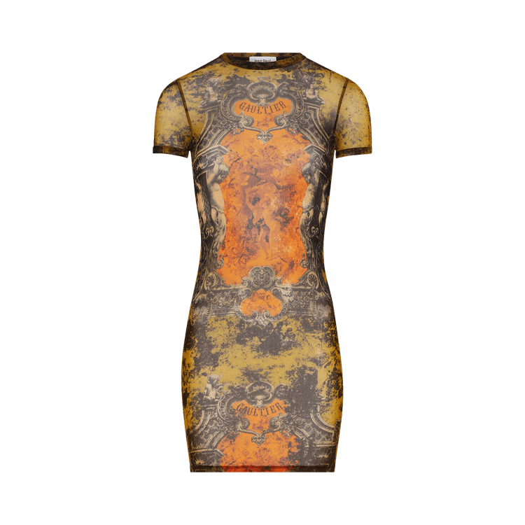 Jean Paul Gaultier Médaillon Dress "Black/Khaki/Orange"