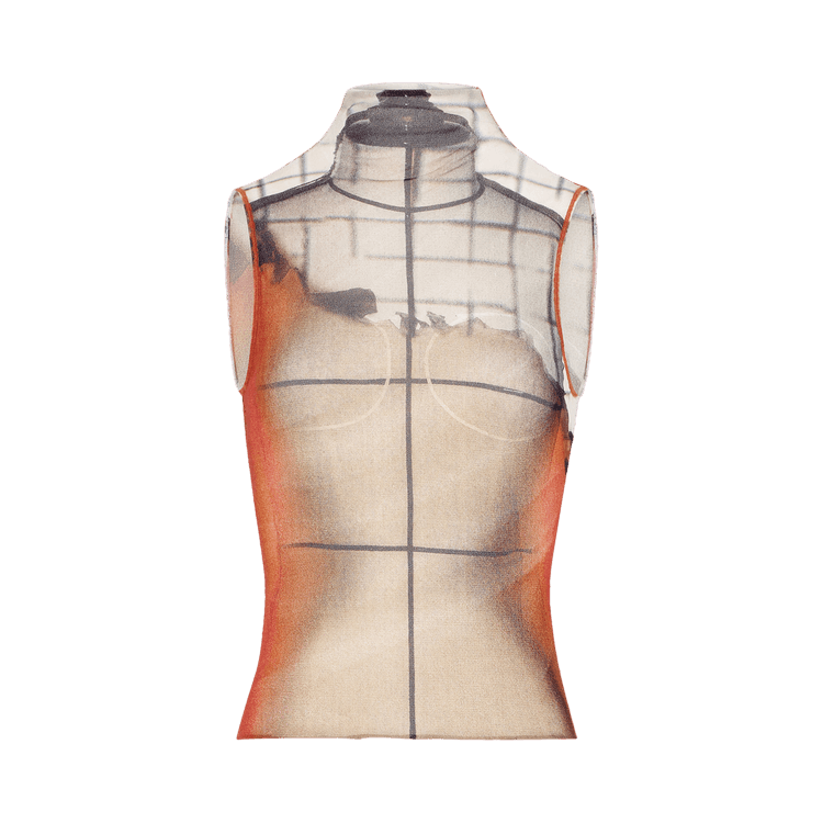 Jean Paul Gaultier Fire Tank Top "Orange/White/Black"