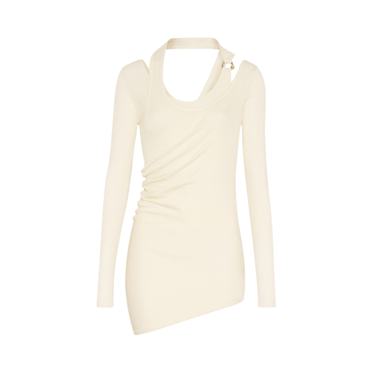 Jean Paul Gaultier Long-Sleeve Piercing Top "Ecru"