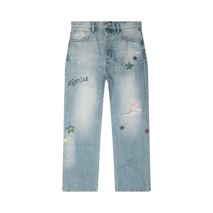 Nahmias Bandaid Baggy Jeans "Light Wash Denim"
