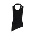 Jean Paul Gaultier Twisted Double Layer Tank Top "Black"
