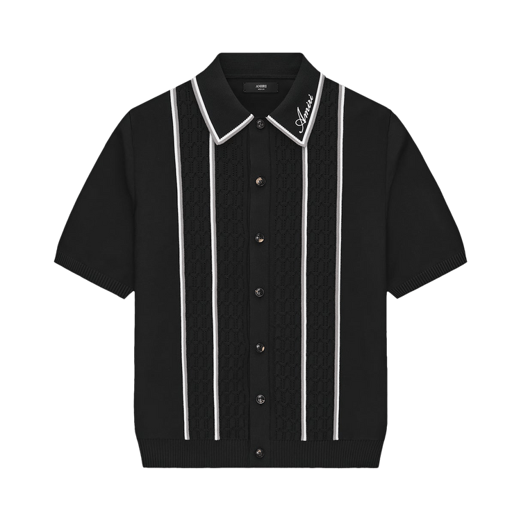 Amiri Script Stripe Shirt "Black"