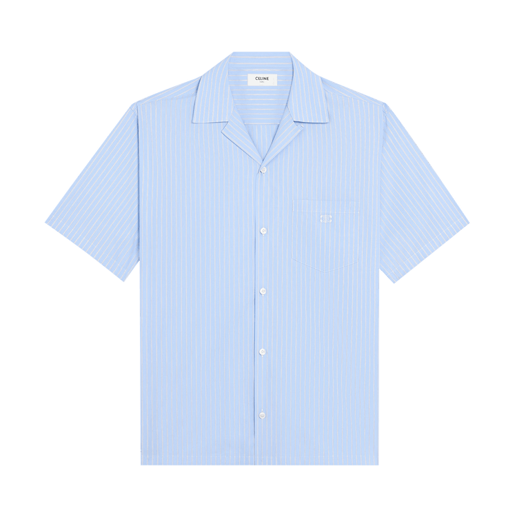 CELINE Bowling Shirt "Craie/Ciel/Navy"