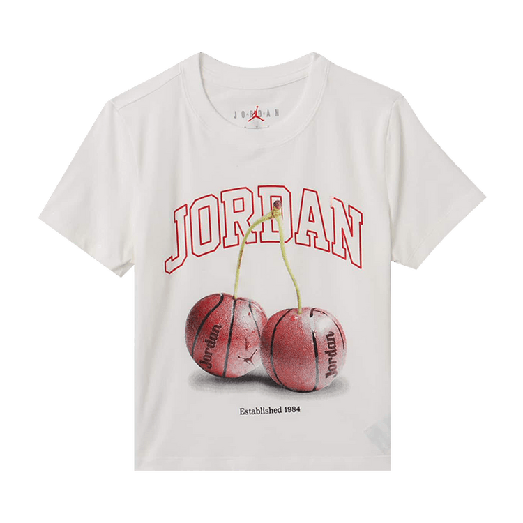 Air Jordan Brooklyn T-Shirt "White/Gym Red/Black"