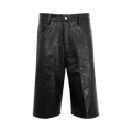 Nahmias Leather Star Baggy Carpenter Shorts "Black"